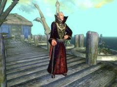 Rumare River Cottage:With Sheogorath Doing A Pose With Alien Slof's Arch-Mage Robe