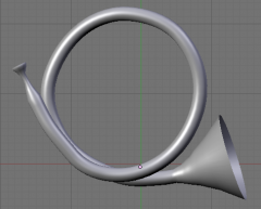 Very first hornlike object using bezier curves