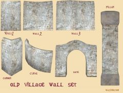Old village walls set resource